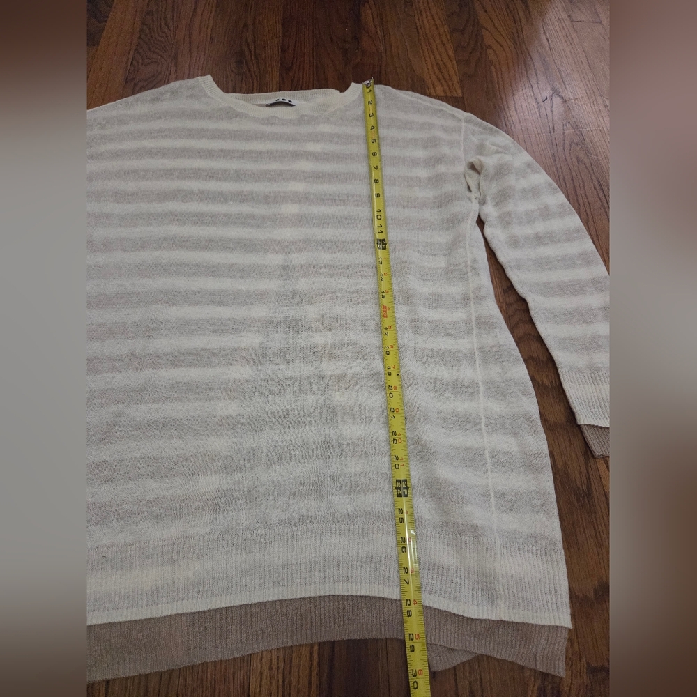 Three Dots Linda Split Back Sweater Large Nwot - image 8